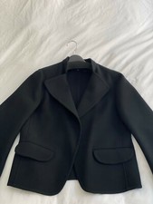 Uniqlo X Jil Sander +j Women Double Face Stand Collar Jacket Black Sz L