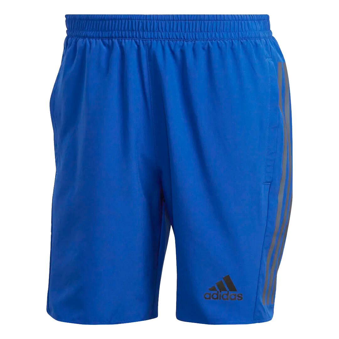 Полностью светоотражающие шорты Adidas Mens Run Icons с 3 полосками, темно-синий