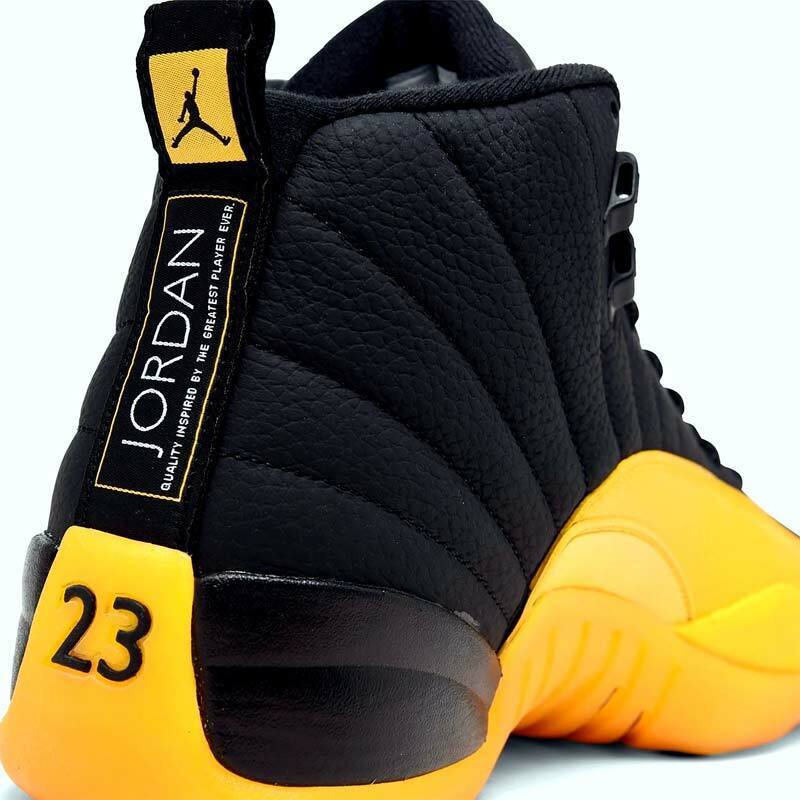 black and yellow jordan 12's