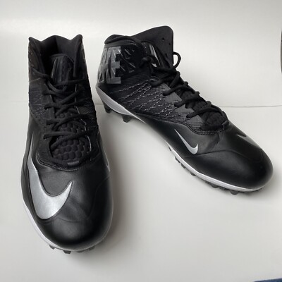 Nike Zoom Code Black/silver Football Cleats 603368-002 Size 18 - Great Condition