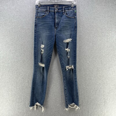 Abercrombie & Fitch Womens Jeans 27/4s Simone High Rise Ankle Distressed Skinny