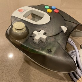 OEM Sega Dreamcast Clear Translucent Black GRAY Smoke Controller Genuine