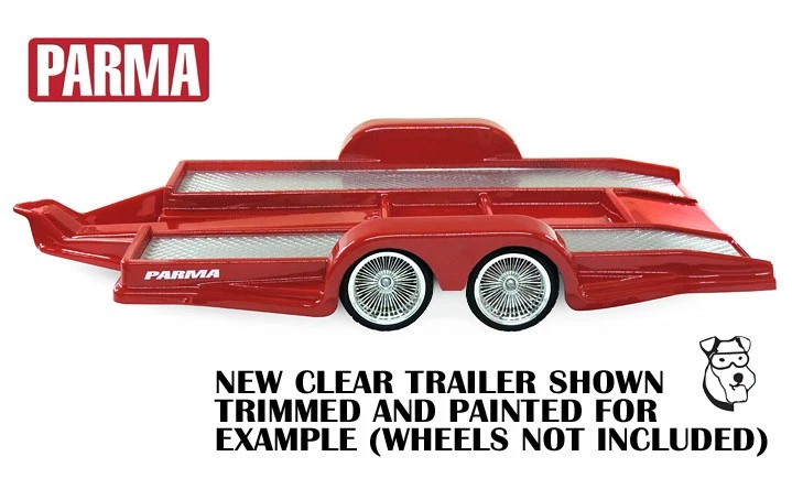 #10279T - 1/10 PARMA RC Car Truck Body 2 AXLE Vintage TRAILER .040" Clear - Image 3 of 4