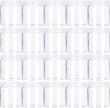 20 Pack 4oz/120ml Round Plastic Jars with Lids Empty Clear,Clear 