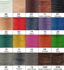 Lederschnur rund 1 mm (ab 0,33  /m) -  Lederb...