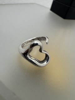 Tiffany & Co. Sterling Silver Open Heart Ring
