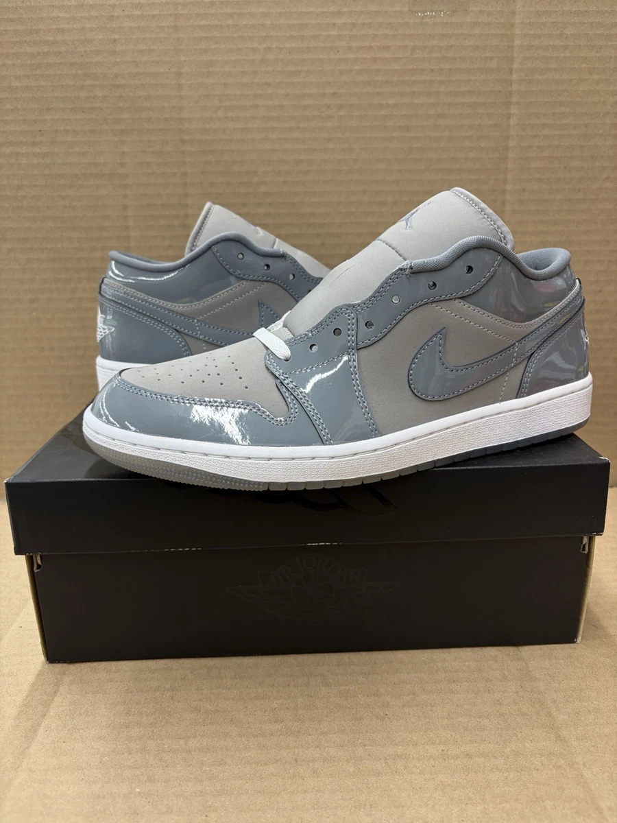 Jordan 1 SE Low Patent Cool Grey | eBay display picture 1