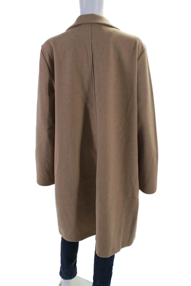 Renuar Womens Solid Tan Open Front Long Sleeve Coat Jacket Size XS - Image 3 of 4