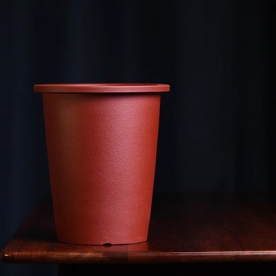 9.7in Chinese Classical Yixing Zisha Clay Planter, Handmade Orchid Home Bonsai