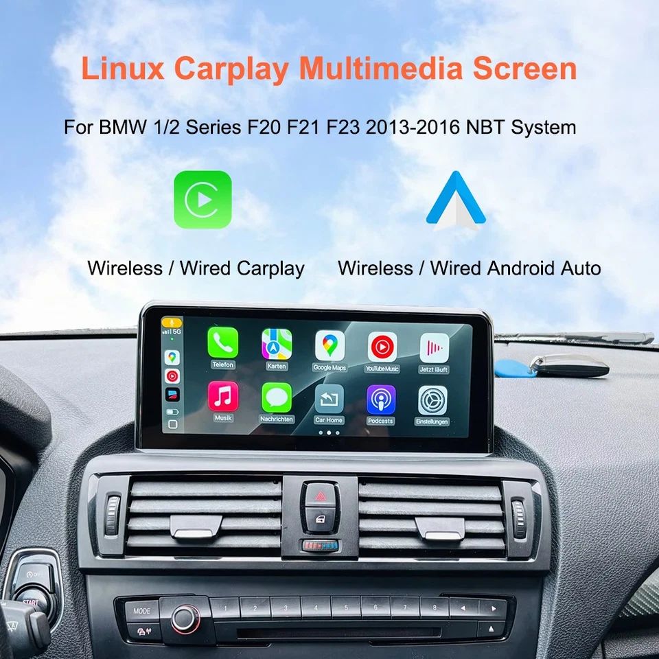 10.25" Touchscreen For BMW 1/2 Series F20 F21 F23 NBT System Carplay Mirrorlink - Photo 2/4