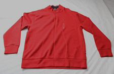 Tommy Hilfiger Men's Classic Quarter-Zip Long Sleeve Sweater EH6 Red Large NWT