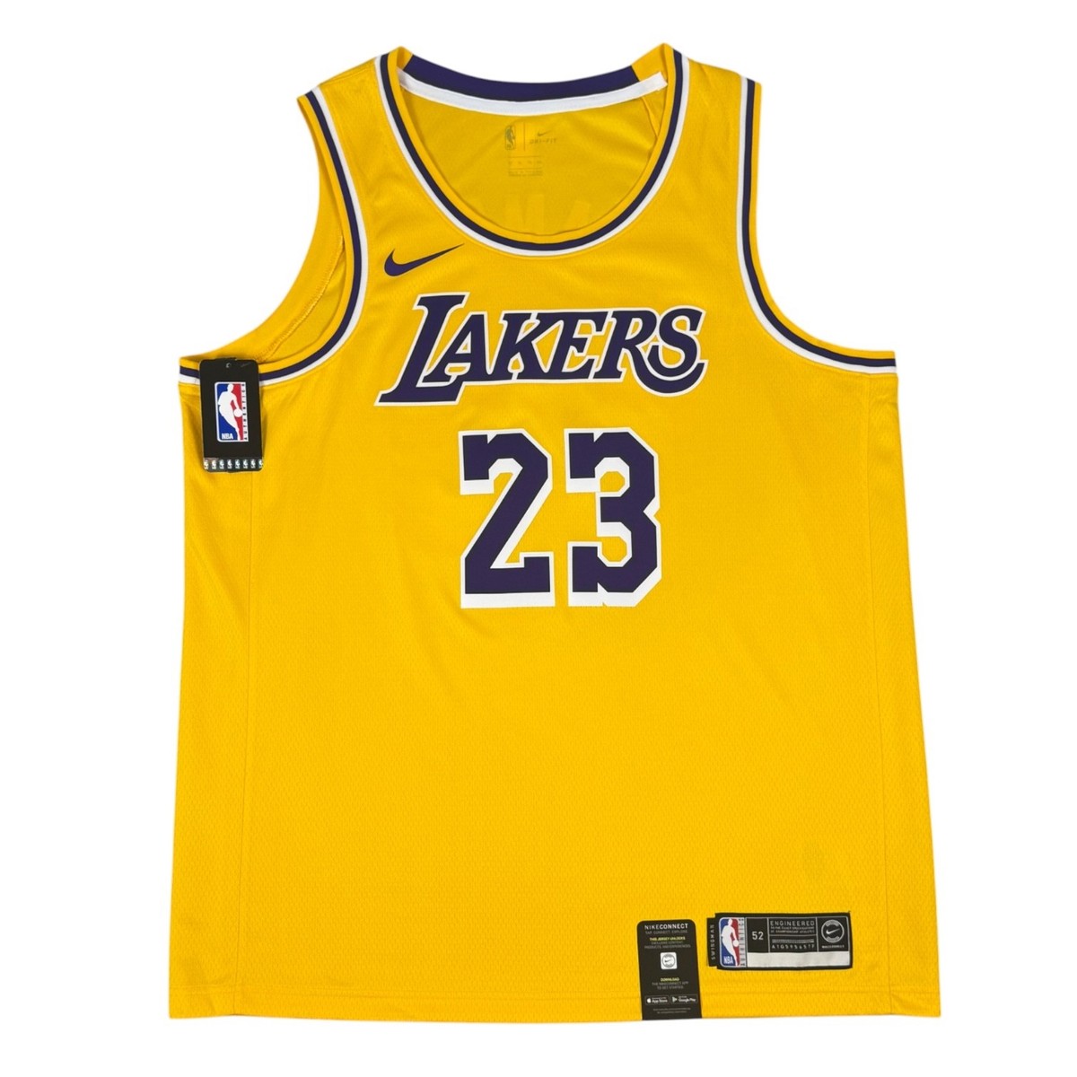 Nike NBA Icon Edition Mens LeBron James Swingman Jersey Yellow