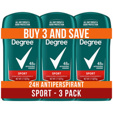 Degree Men Antiperspirant Deodorant 48-Hour Sport Pack of 3 2.7 Oz