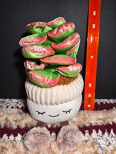 Greenhouse by Russ 12 Inch Plush Succulent Plant Sitting Red Pink Green