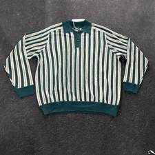 BODE Hogan Stripe Polo Men's Size XL Green Multi