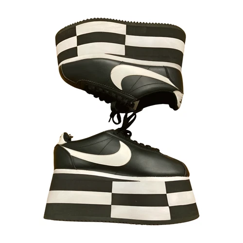 COMME des GARCONS x NIKE Cortez Platform Sneaker Black White BV0070-002 US 6 - Picture 1 of 8