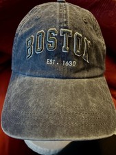 Czapka/czapka z daszkiem Boston bez metki granatowa męska regulowana czapka z daszkiem