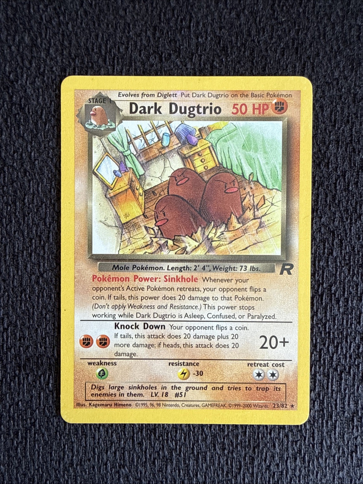 Dark Dugtrio (23) Unlimited Rare Team Rocket 23/82 LP