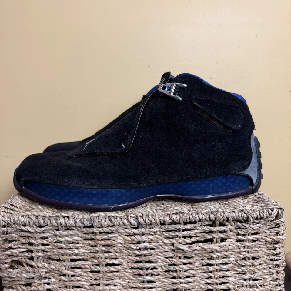 Nike Air Jordan 18 OG 2003 Negro Deportivo Real Talla 10 305869-041 Foto 2 de 4