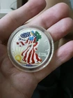 2000 Painted American Silver Eagle One Dollar S$1 One Ounce Coin