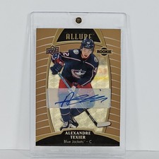 2019-20 Upper Deck Allure Rookie Golden Treasures Auto #71 Alexandre Texier 1/1
