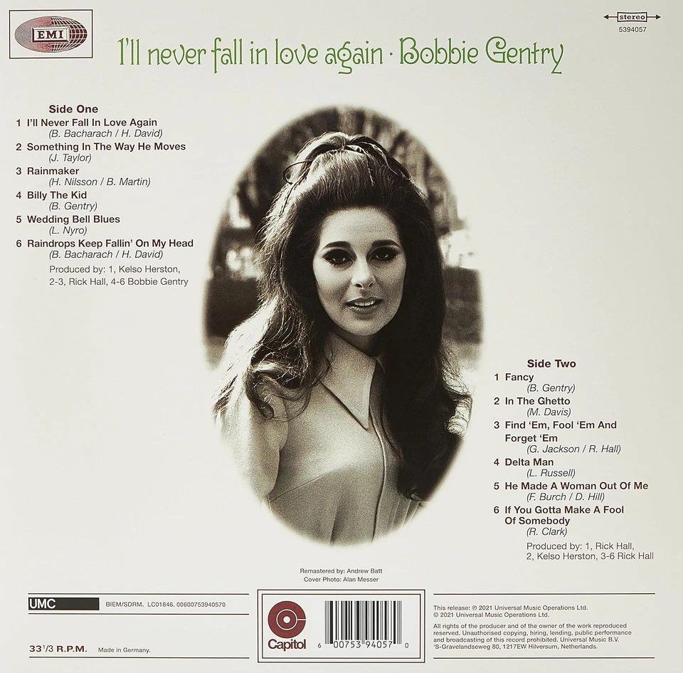 Bobby Gentry - I'll Never Fall In Love Again (LP) - Vinyl Country - Image 2 of 2