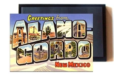 Greetings from Alamogordo New Mexico WOOD FRIDGE MAGNET souvenir "style B"