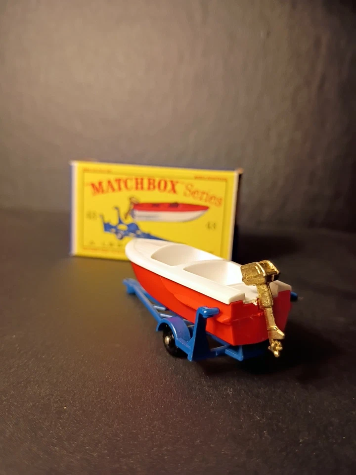 Matchbox #48B Sports Boat & Trailer 1961 In Crisp Original D2 Box - Image 4 of 4