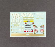 2000 Hut Stricklin 90 Hill Bros 1/64 Waterslide Decals