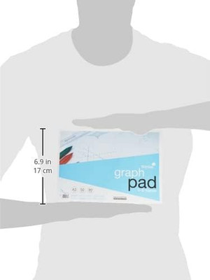 Silvine A3 Graph Pad. 50 Blatt Qualitätspapier 90 g/m², bedruckt 1-5-10 mm Grap...