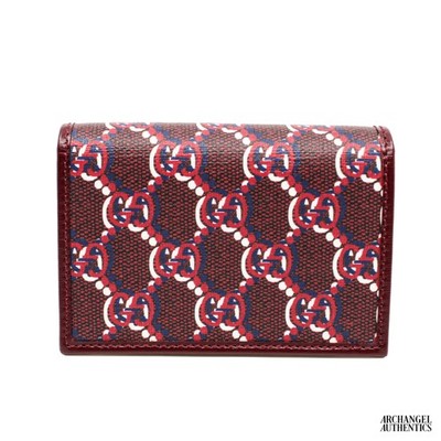 Gucci GGパターン ケース Gucci Card Case Wallet GG Shadow Print Dark Red|795044 FADM0 6242