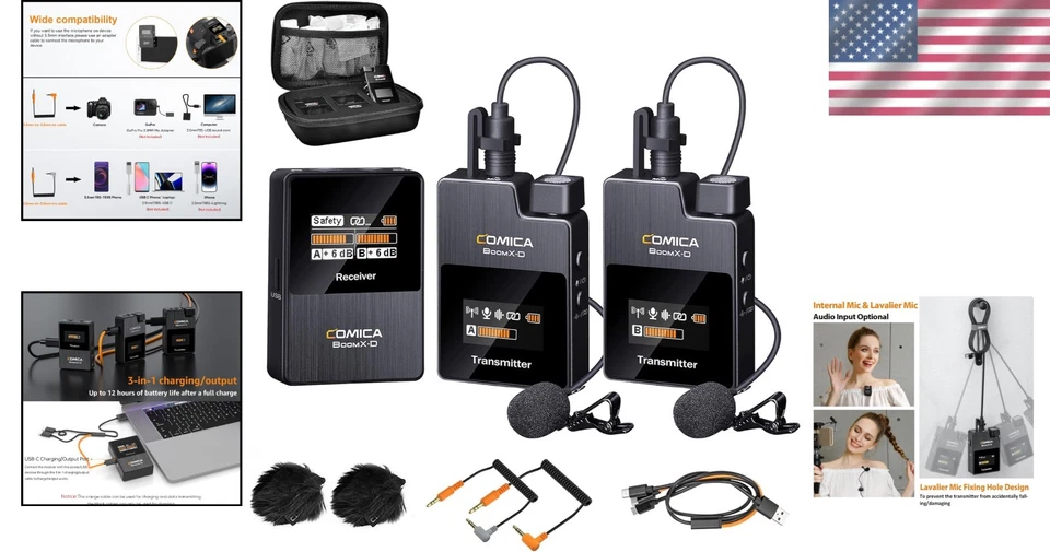 High Fidelity Wireless Lavalier Mic with 12 Hours Runtime - Ideal for Streaming - Image 2 of 4