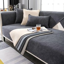 Sofa Überzug, Sofaschoner Rutschfester - Sofabezug Couchschoner L Form Ecksof...