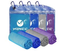 Cooling Towels  4 Pack 47"x12"  Ice Cool for Neck  Microfiber Soft Breathable