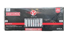 CRAFTSMAN V-SERIES Socket Set, Deep SAE, 1/2 Inch Drive, 13 Piece (CMMT17395V)