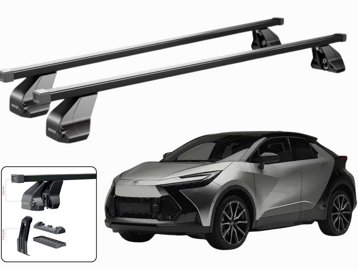 Set Tappi Specchietti Retrovisori Per Toyota C-HR X1 (10/16) - Sinistro E Destro, Nero, Johns