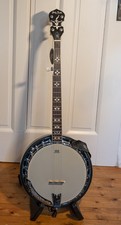 Harley Benton BJ-55Pro 5 String Banjo  mit Schule und 2 S&auml;tze Saiten