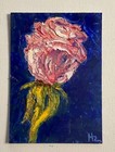Original ACEO Single Rose Series— Oil Pastel Miniature – Painting 4 of 4 - OOAK — photo 1