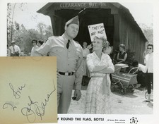 Jack Carson - Signed Vintage Page with a B&W Vintage Photograph