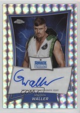 2025 Topps Chrome WWE Blue Brand Geometric Refractor Grayson Waller Auto 1co7