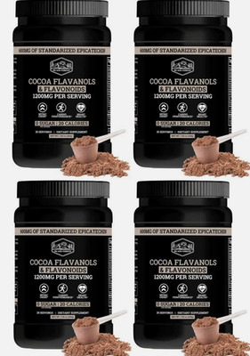 4 PACK! Black Forest High Flavanol Cocoa Powder and Flavonoid Supplements 1200mg