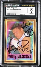1996 Ringside #24 Vinny Pazienza JSA AUTO 8 - CGC 9
