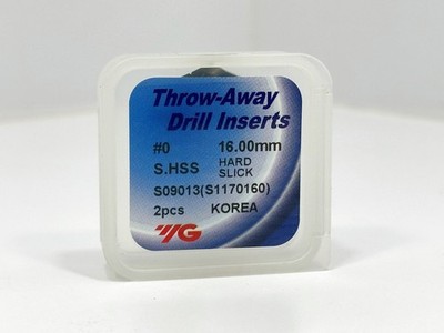 YG YG-1 16.00mm S09013 #0 S.HSS | New Spade Drill Inserts | Hard Slick | 2pcs