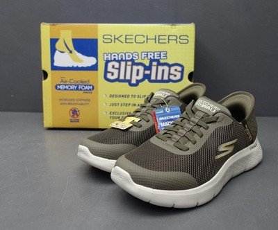 Skechers Go Walk Flex Men Sz 8WW Extra Wide Brown Slip-ins Sneaker Shoe New/Box