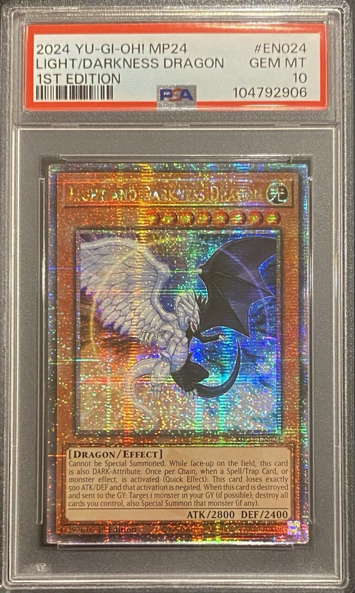 2024 PSA 10 YUGIOH MP24 25TH QC SECRET RARE LIGHT AND DARKNESS