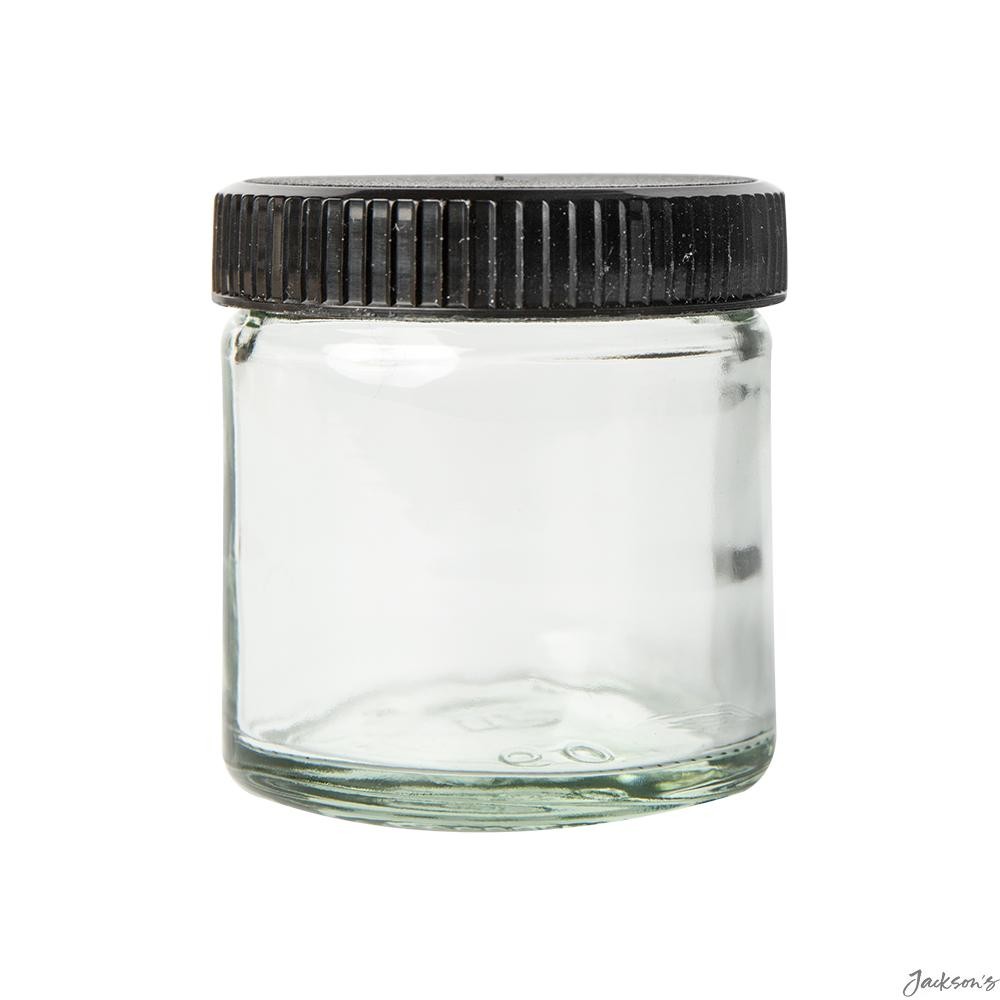Studio Essentials Empty Glass Jar With Lid 60ml For Paint And Medium Storage