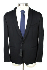 2995 Giorgio Armani Blazer 44 R 54 EU Wool Black One Button Shawl Lapel Italy