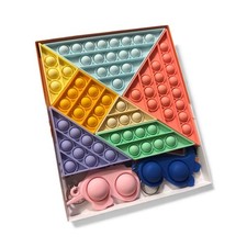 Push Pop Bubble It Silicone Sensory Fidget Rainbow Toy Autism Stress Relief Game