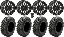 System 3 SB-6 15" Wheels Black (5+2) 30" Crawler XR Tires Kawasaki Teryx Mule