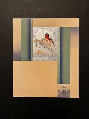 1939 RMS Queen Mary Personalized Dinner Menu - Red Cross Chairman Norman H. Davi